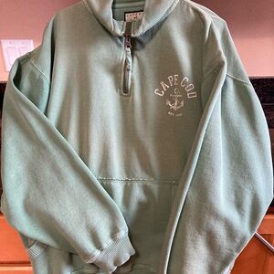 Cuffy’s of Cape Cod - Quarter Zip Unisex Sweatshirt, Size XL, Moss Green Color